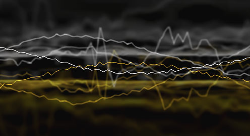 Music visualizer with lines